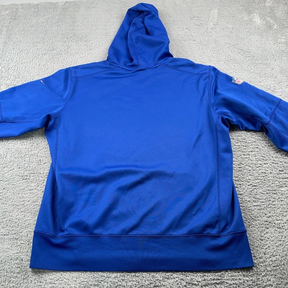New York Giants Hoodie Mens XL Blue Team Issued Game Worn Coach Nike Pullover - Picture 3 of 11